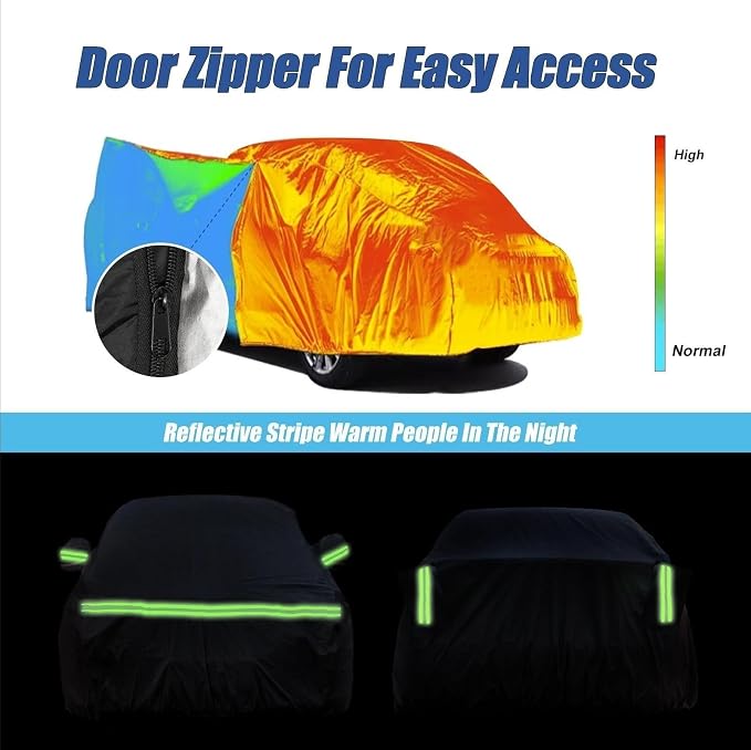 Waterproof Car Covers for 2007-2023 Fiat 500/500C/500E Abarth/New Fiat 500 210T - Image 6