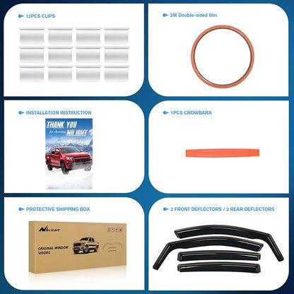 Nilight Vent Window Visors for Crosstrek 2018-2023 Impreza Hatchback 2017 2018 - Image 6