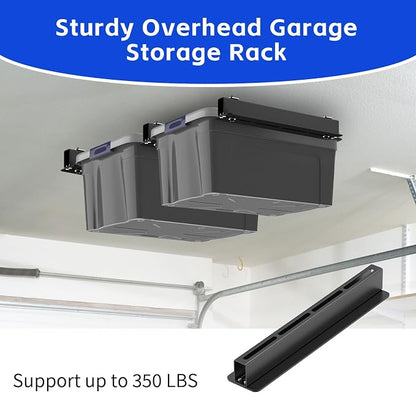 3 Pack Overhead Storage Bin Rack, Ceiling Racks - Image 6