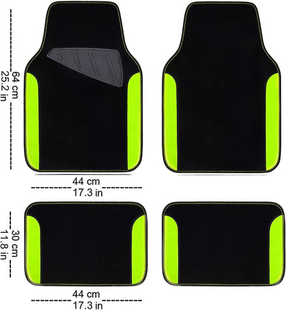 CAR PASS Fluorescent Leather & Waterproof Car Carpet Floor Mats, Universal Car - Image 2