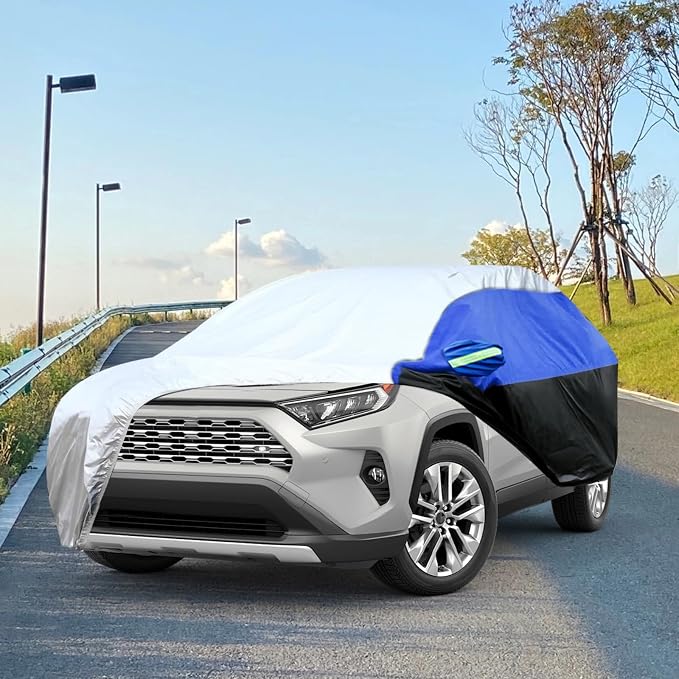 Car Cover for SUV Waterproof All Weather Snowproof UV Windproof Outdoor Full - Image 6