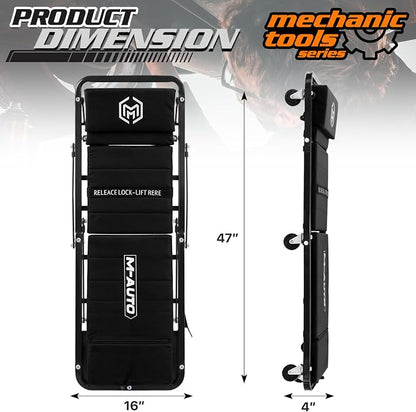 M-AUTO Heavy-Duty Convertible Mechanic Creeper, Z-Creeper 2-in-1 Creeper and - Image 2