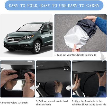 for 2025 Toyota RAV4 Sun Shade Sunshade Windshield Cover 4-Layers Front Window - Image 6