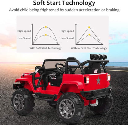 Costzon Ride On Car, 12V Battery Powered Electric Ride On Truck w/Parental - Image 7