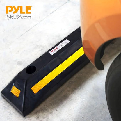 Pyle 2-Pack Heavy Duty Rubber Wheel Stops - Image 6