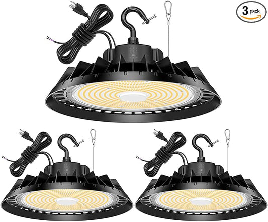 3Pack LED High Bay Lights, Super Bright 200W UFO High Bay LED Shop Lights by BBESTLED