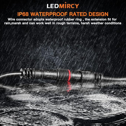 LED Rock Lights Extension Cable Wire Cord 2Pin Waterproof 4PCS 5ft 22AWG - Image 6
