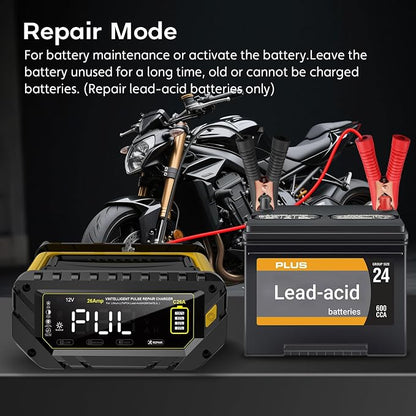 Battery Charger 0-26A 6V/12V/24V Lithium LiFePO4 Lead Acid, Fully Automatic Car - Image 6