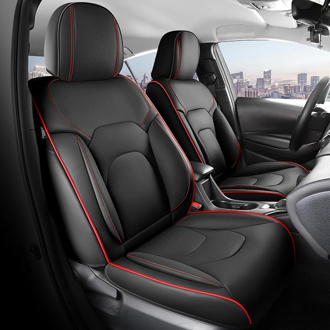FREESOO Car Seat Covers Full Set, Waterproof Automotive Seat Covers, Leather by FREESOO
