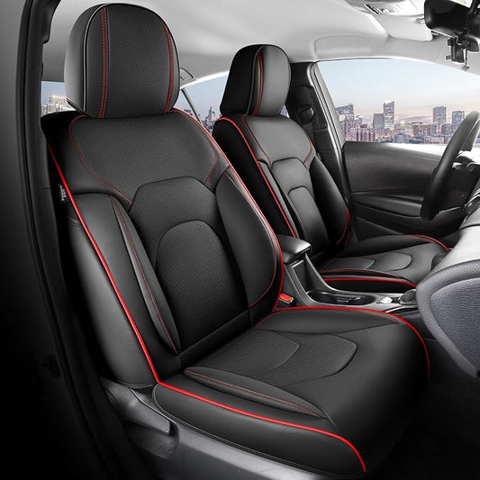 FREESOO Car Seat Covers Full Set, Waterproof Automotive Seat Covers, Leather by FREESOO