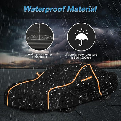 Car Cover for Chevy Camaro 1982-2002, Waterproof 210D Oxford Cloth and Cotton - Image 5