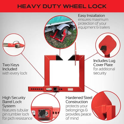 Equipment Lock Heavy Duty Wheel Lock - Image 4