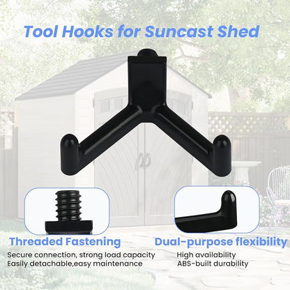 5pcs Tool Hooks for Suncast Shed, Double Head Storage Hanger - Image 3