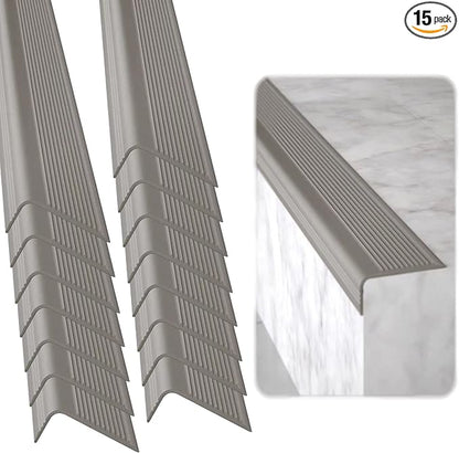 Rubber Bond Stair Edge Protector 36x2x1 inch Anti-Slip Stair Corner Trim Rubber by RUBBER+BOND