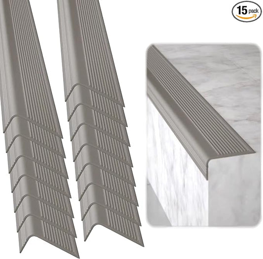 Rubber Bond Stair Edge Protector 36x2x1 inch Anti-Slip Stair Corner Trim Rubber by RUBBER+BOND