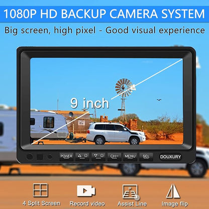Backup Camera System with 9'' Quad Split 1080P Monitor - Image 3