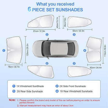 6pcs Car Window Shades for Nissan Sentra 2020-present Accessories, Windshield - Image 7