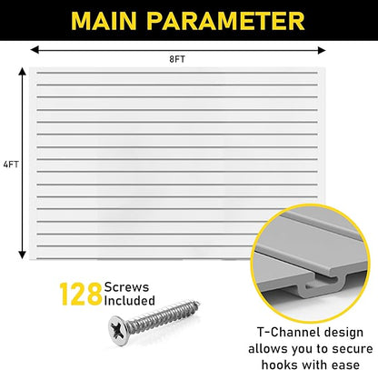 Slatwall Panel Garage Wall Organizer: Heavy Duty Wall Mounted PVC Wall Rack - Image 6