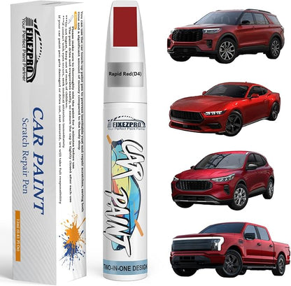 Rapid Red Touch Up Paint for Ford, Car Paint Scratch Repair Remover Pen Color by FIXEZPROCarPaint