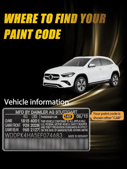 Obsidian Black Metallic Touch Up Paint Compatible - Image 2
