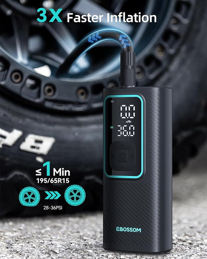 Tire Inflator Portable Air Compressor, 150 PSI Mini Car Air Pump - Image 2