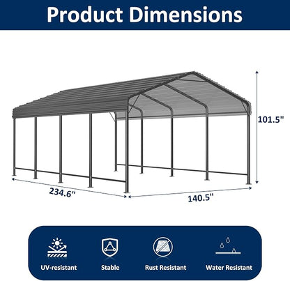 12x20 Metal Carport Carports - Image 4