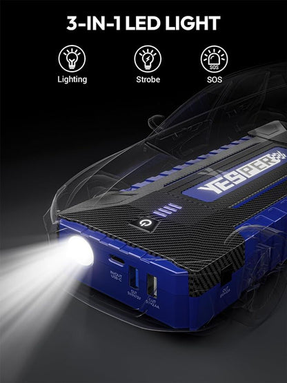 YESPER 2160A Car Jump Starter Portable，Battery Jumper Booster Pack, Boost Jump - Image 6