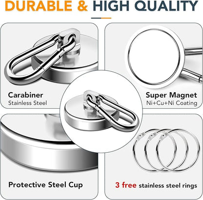 MIKEDE Magnetic Hooks Heavy Duty, 150LB Strong Swivel Neodymium Magnets - Image 4