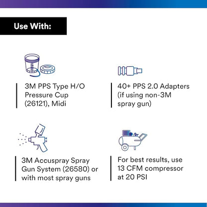 3M PPS 2.0 Paint Spray Gun System Starter Kit 26170, 13.5 Ounces, 200-micron - Image 3
