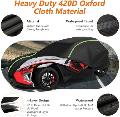 Full Cover Compatible with Polaris Slingshot with Roof, 420D Oxford Cloth - Image 2