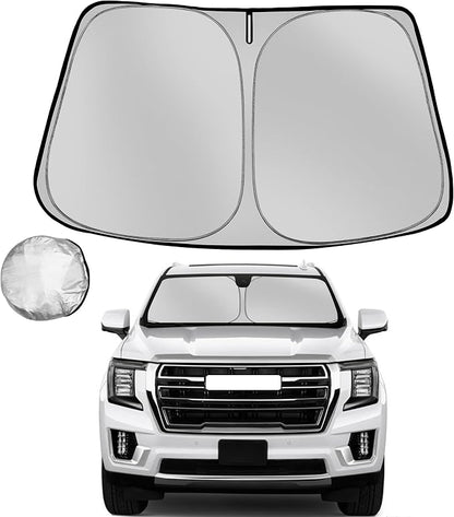 Windshield Sun Shade for 2021-2025 GMC Yukon XL Foldable Sun Sunshade for Car by Fonowka