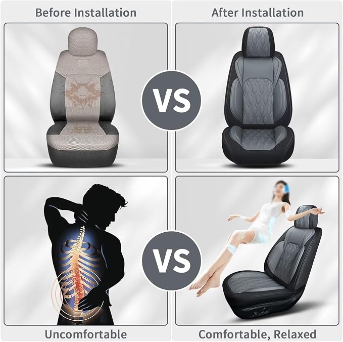 Leather Seat Covers for Car Fit for Toyota Camry 2012-2025 Full Set Car Seat - Image 7