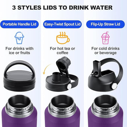 SENDESTAR 40oz Water Bottle Wide Mouth Stainless Steel Vacuum Insulated Double - Image 5