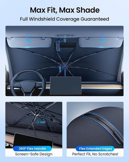 REEVAA 2025 Upgraded Truck Windshield Sun Shade Umbrella Protect Interior - Image 4