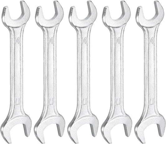 HARFINGTON 5pcs Double Open End Wrench 14mm x 17mm Metric 15 Degree Offset by HARFINGTON