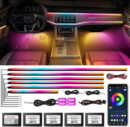 WEBUPAR Dreamcolor Acrylic Interior Car Lights, 10 in 1 LED Strip Lights by WEBUPAR