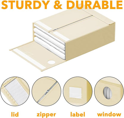 SpaceAid 9 Pack Bed Sheet Organizers and Storage, Foldable Sheet Organizer - Image 6