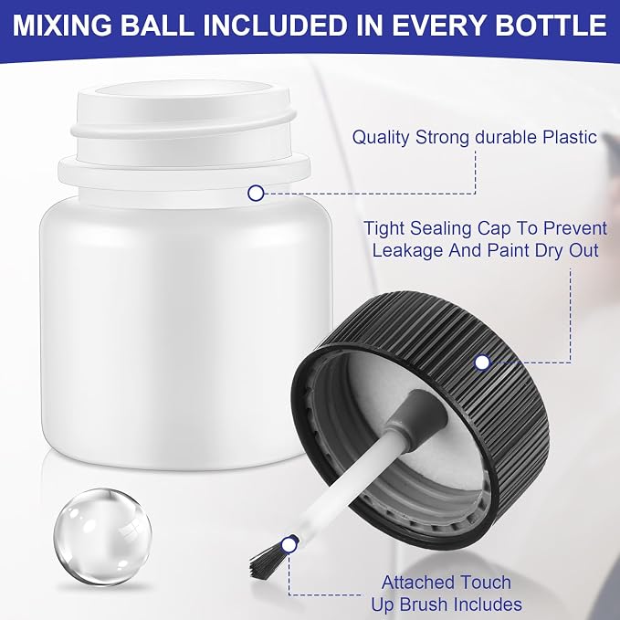 Maxcheck 60 Pcs Empty Touch Up Paint Bottles Container 1oz 30ml Reusable Small - Image 3