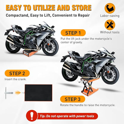 Nilight Motorcycle Lift Jack 1100 LBS Scissor Jacks Stand Lift - Image 7