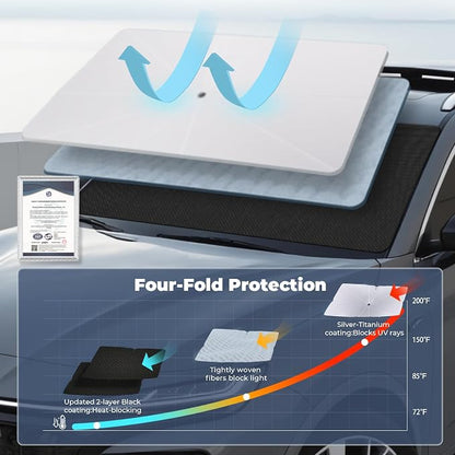 Windshield Sun Shade Umbrella: for Nissan Altima-2019-2024 - Image 6