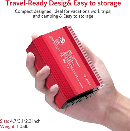 300W Car Power Inverter, USB-C PD65W QC 18W Converter Car Charger, DC 12V to - Image 8