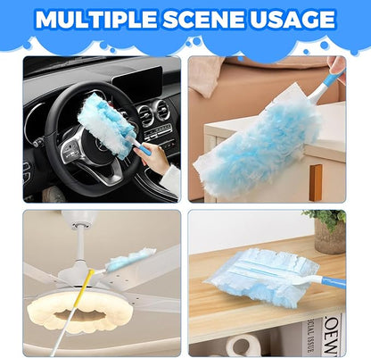 Duster Refills Compatible with Swiffer Heavy Duty Duster Refill, 5 Handles+50 - Image 7