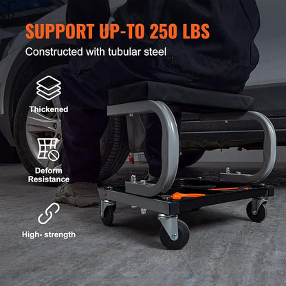VEVOR Rolling Creeper Garage/Shop Seat, 250 LBS Capacity Padded Rolling - Image 4