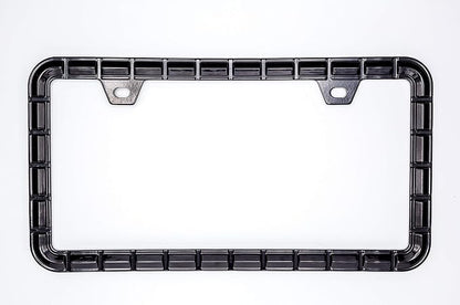Creathome 3D Brilliance Black License Plate Frames, Pure Zinc Alloy Metal - Image 2