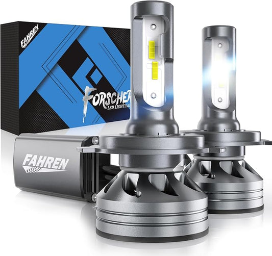 H4 Light Bulb, 40000LM 900% Super Brighter, Real 1:1 Size, 9003/HB2 Fog Light by Fahren