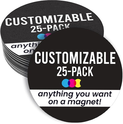 Magnet Me Up Customizable 30 Mil Round Magnet- 5”, 25 PK Weatherproof Car Magnet by MagnetMeUp