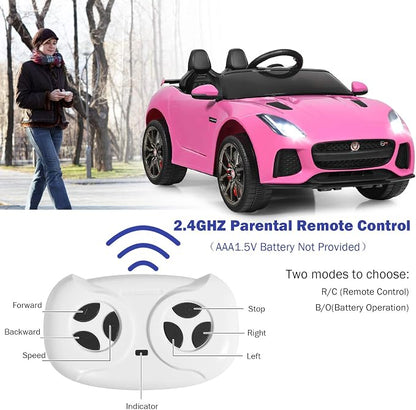 Costzon Ride on Car, 12V Licensed Jaguar F-Type SVR Battery Powered Kids' - Image 2