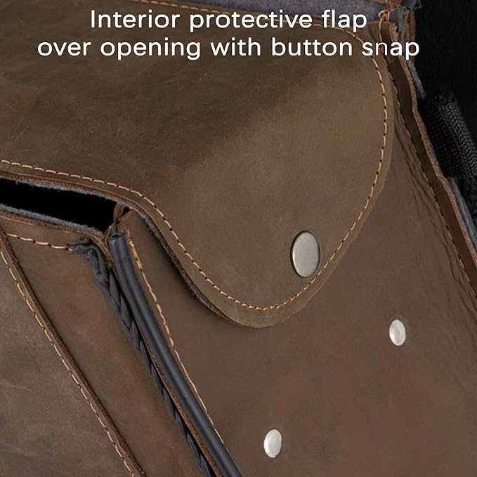 Dream Apparel Naked Cowhide Leather Motorcycle Saddle Bags Throw Over Saddlebags - Image 7
