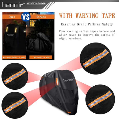 Motorcycle Cover, Motorbike Cover All Season Universal Weather Waterproof - Image 5