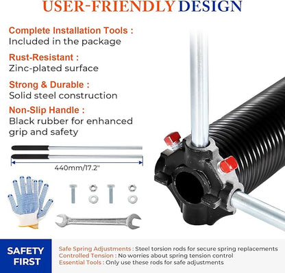 Pair of 2" Garage Door Torsion Springs - Image 5
